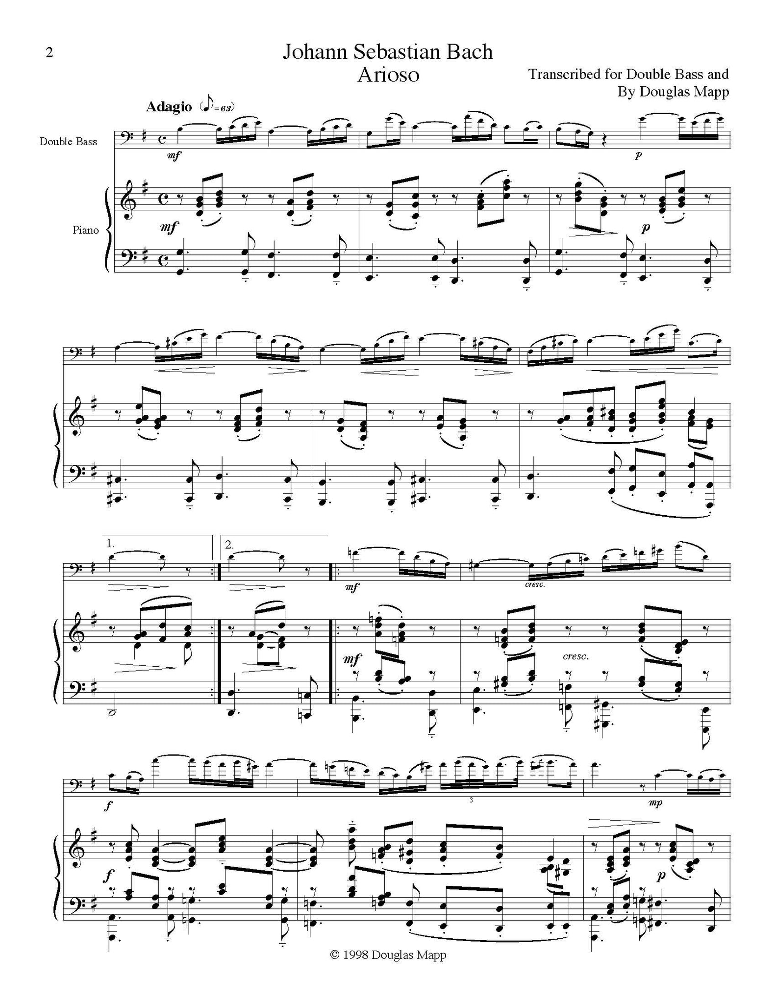 Bach Arioso orchestra tuning page 1