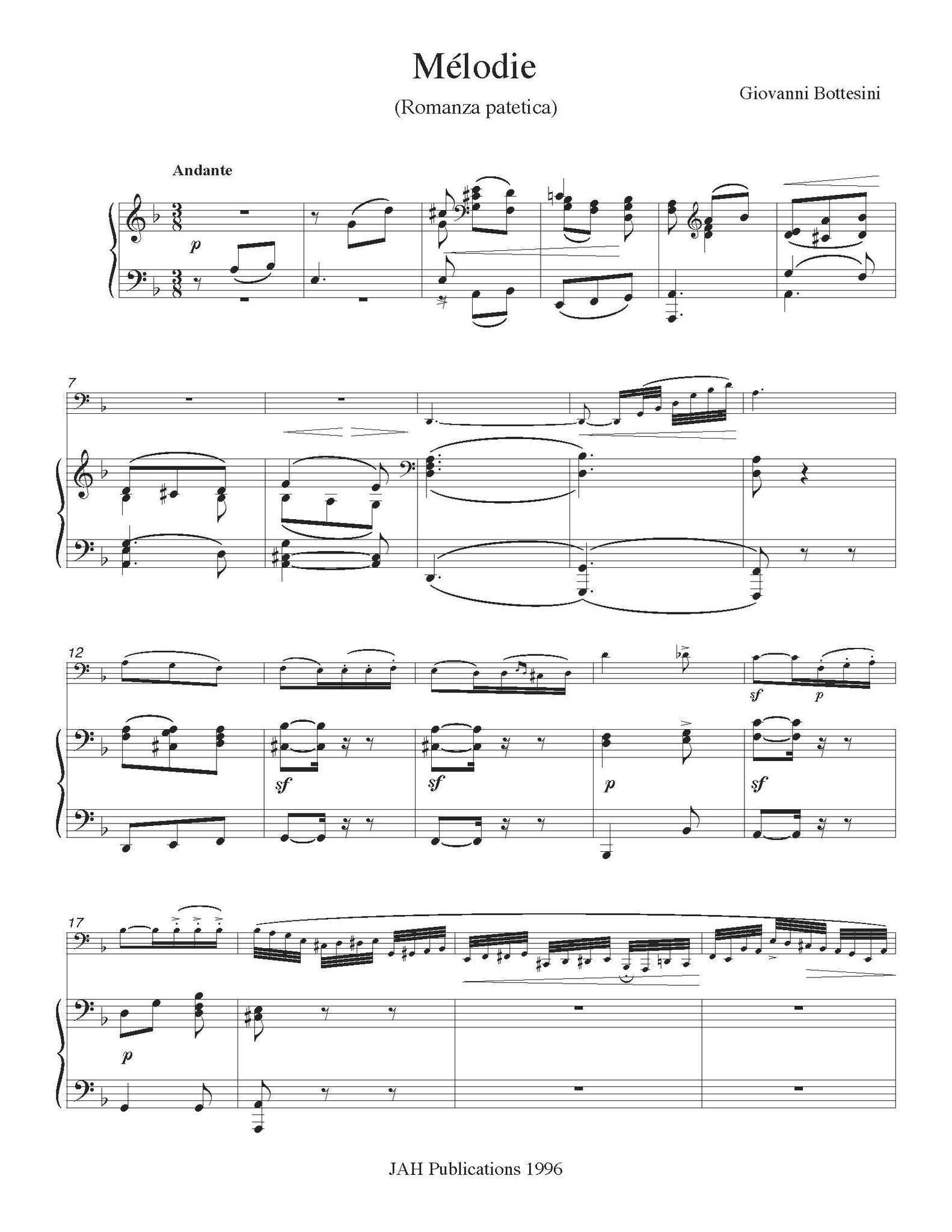 Bottesini Melody Romanza orchestra tuning page 1