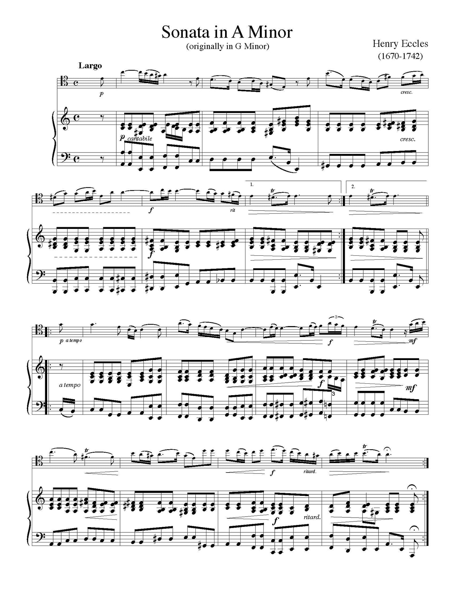Eccles Sonata solo tuning page 1