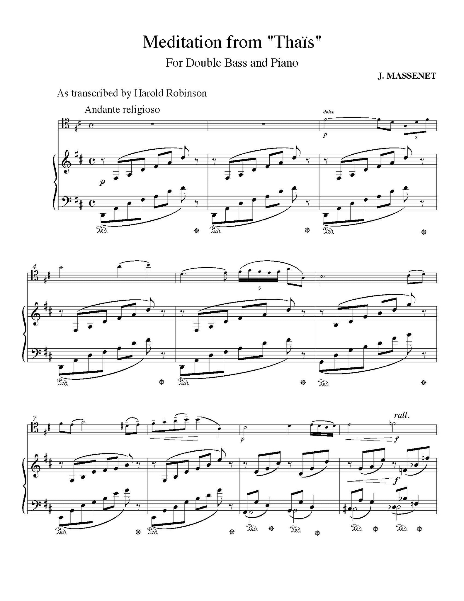 Massenet D Major orchestra tuning page 1