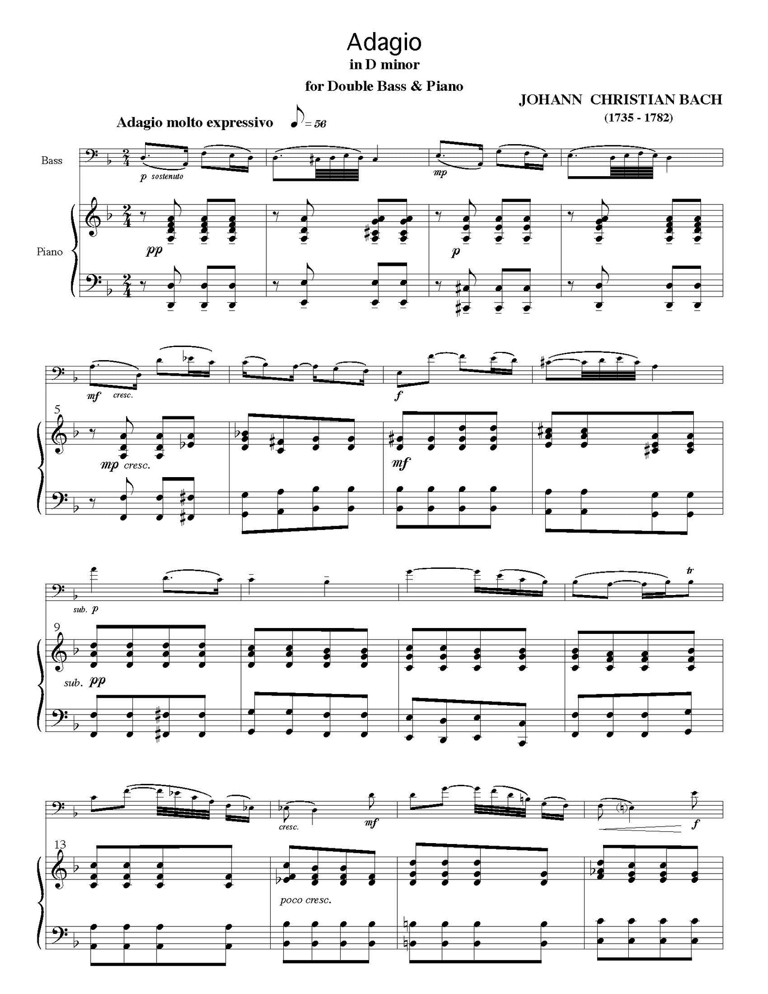 Bach Adagio orchestra tuning page 1