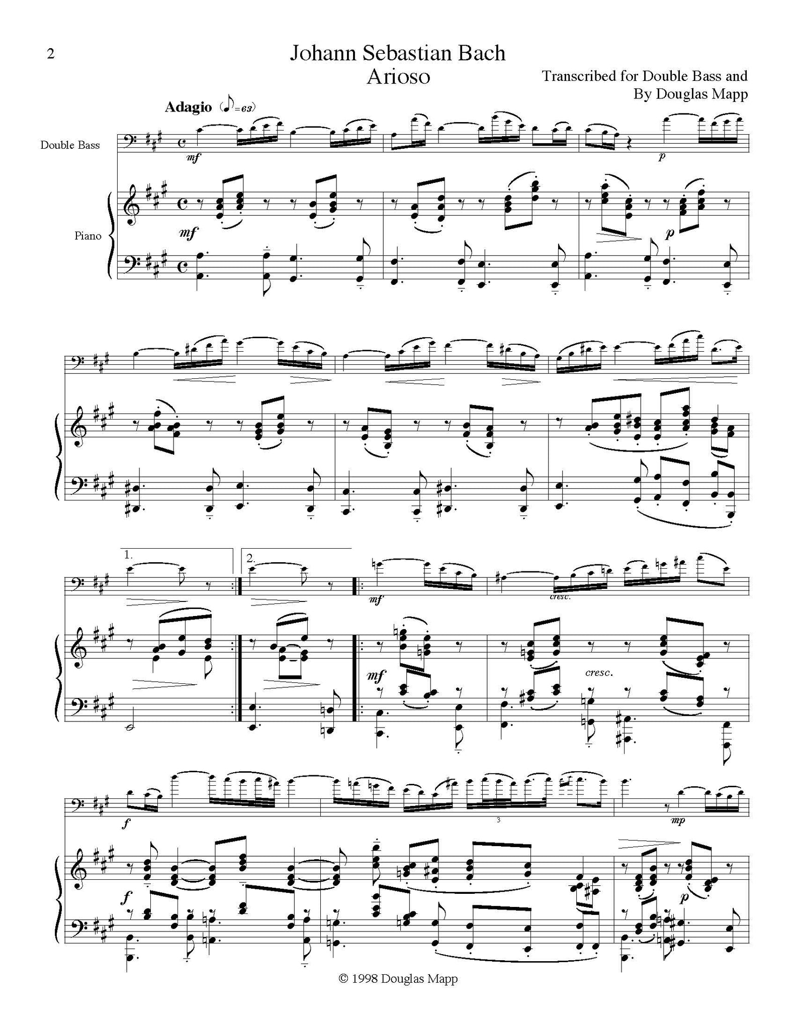 Bach Arioso solo tuning Page 1