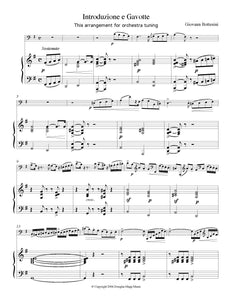 Bottesini Intro e Gavotte orchestra tuning page 1