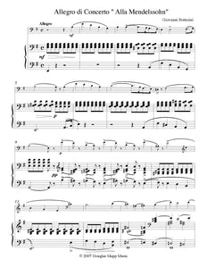 Bottesini - Allegro di Concerto "Alla Mendellsohn" Sheet Music