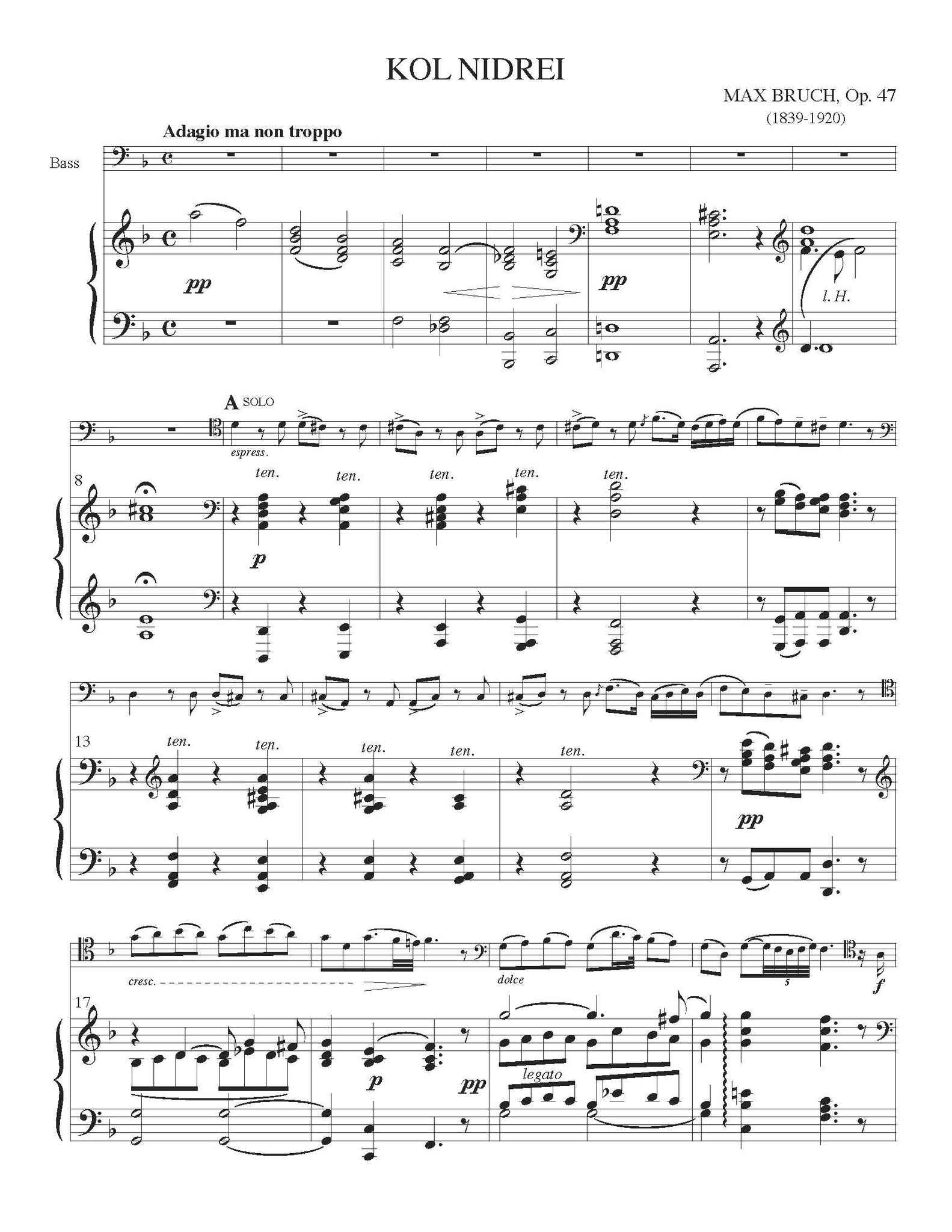 Bruch d minor orchestra tuning page 1
