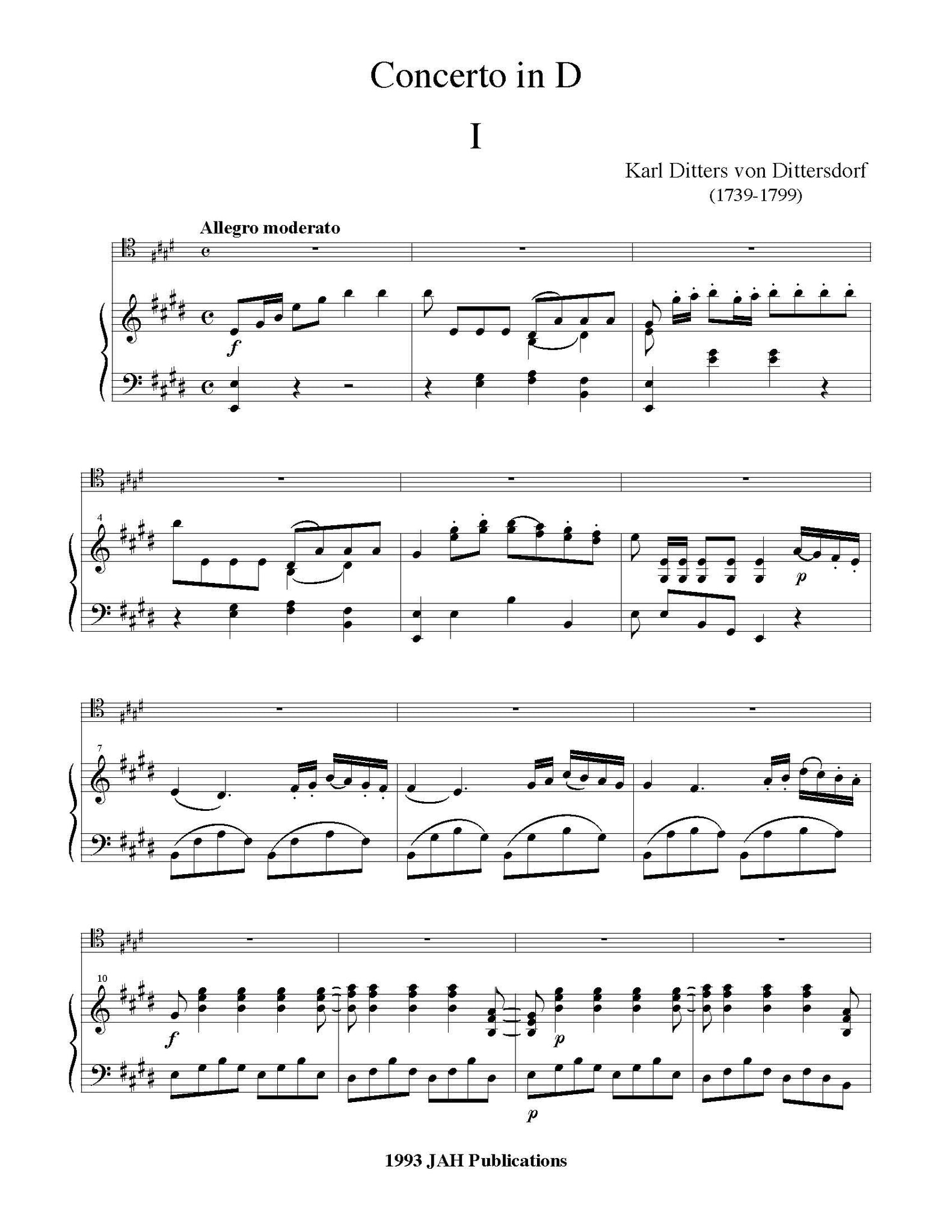 Dittersdorf No 2 solo tuning page 1