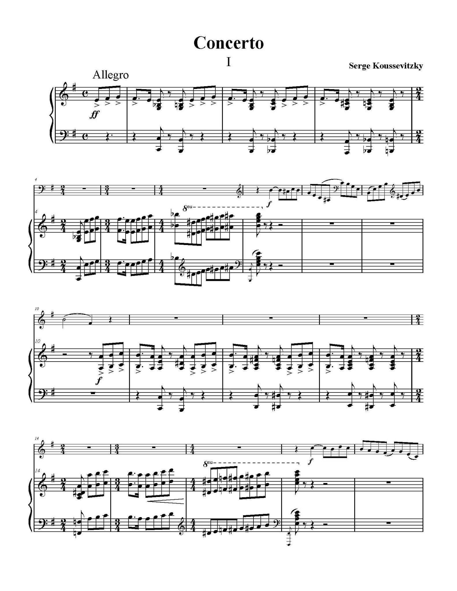 Koussevitzky Concerto orchestra tuning page 1