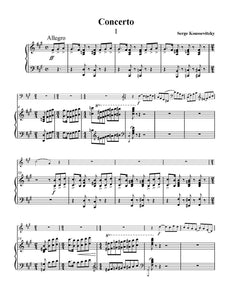 Koussevitzky Concerto solo tuning page 1