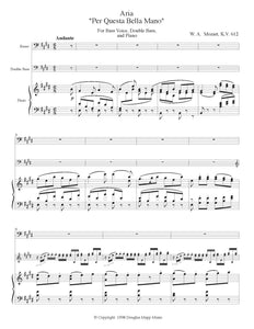 Mozart Per Questa solo tuning page 1