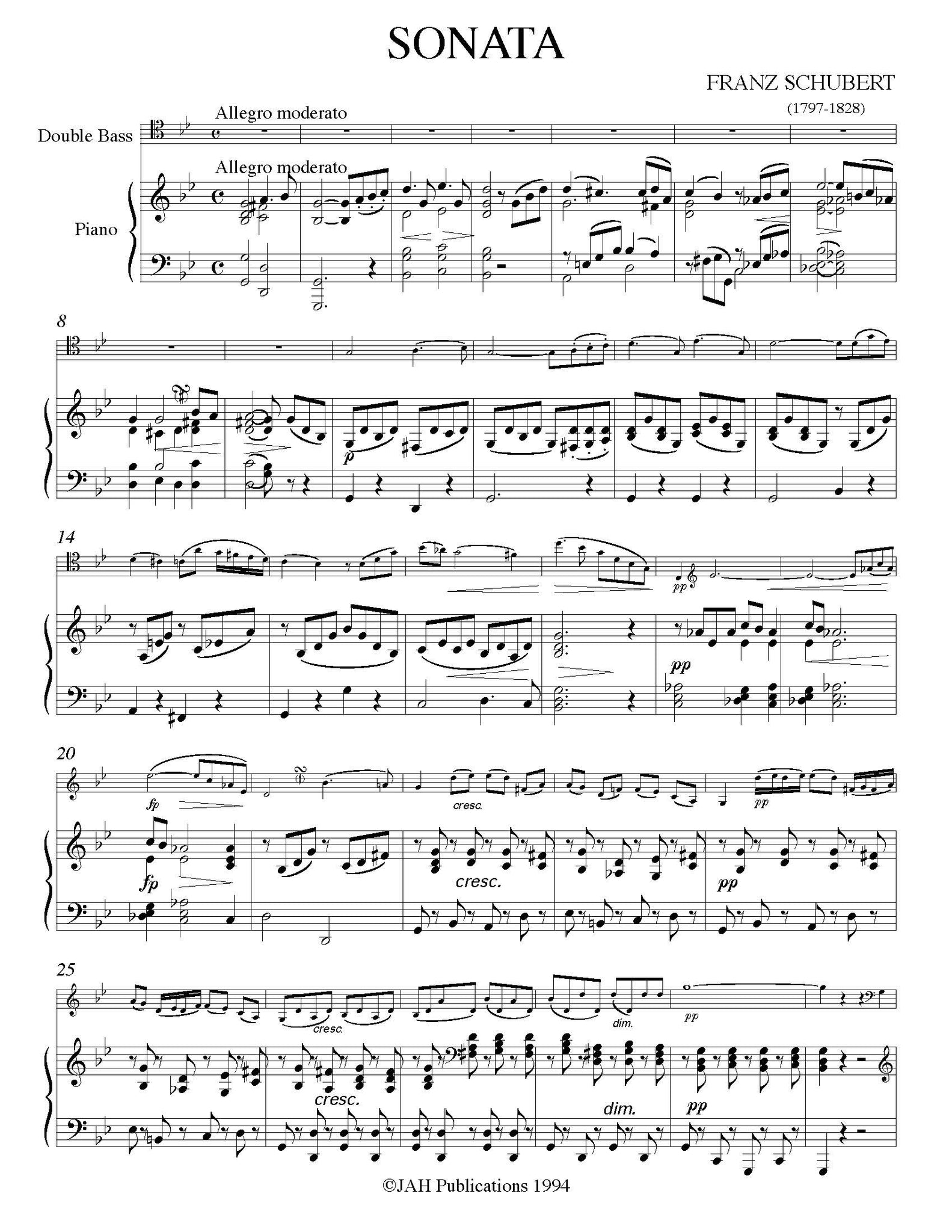 Schubert Sonata Arpeggione g minor orchestra tuning page 1